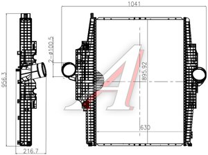 Изображение 1, LRIC15703 Интеркулер КАМАЗ-5490 MERCEDES Axor (02-) LUZAR