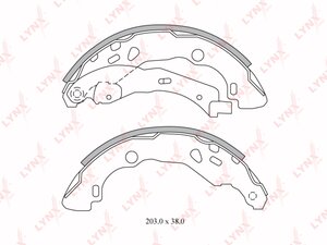 Изображение 2, BS-6300 Колодки тормозные RENAULT Logan, Sandero, Clio задние барабанные (4шт.) LYNX