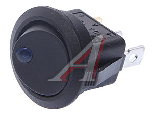 Изображение 1, 36-2581 Выключатель клавиша 12V 16A круглый с синей подсветкой REXANT