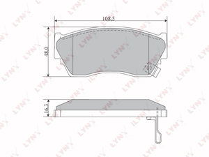 Изображение 2, BD5110 Колодки тормозные NISSAN 100 NX передние (4шт.) LYNX