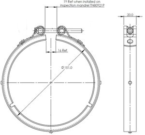 Изображение 3, 80921 Хомут глушителя VOLVO FH (d=127) (цинк) DINEX