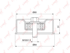 Изображение 1, PB5141 Ролик приводного ремня MITSUBISHI L 200 (05-) натяжителя LYNX
