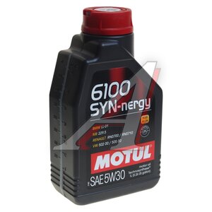 Изображение 1, 112137 Масло моторное 6100 SYN-NERGIE 5W30 п/синт.1л MOTUL