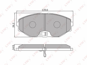 Изображение 1, BD5705 Колодки тормозные NISSAN Maxima (00-06) передние (4шт.) LYNX
