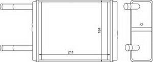 Изображение 2, 3307-8101060 Радиатор отопителя ГАЗ-3307 медный 3-х рядный ШААЗ