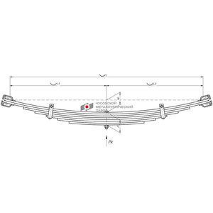 Изображение 1, 214-2902012-06.7 Рессора КРАЗ-214 передняя (7 листов) L=1276мм ЧМЗ