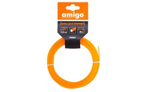 Изображение 1, 70224 Леска для триммера 2.4мм 15м крученый квадрат AMIGO