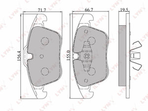 Изображение 1, BD3004 Колодки тормозные FORD Mondeo передние (4шт.) LYNX