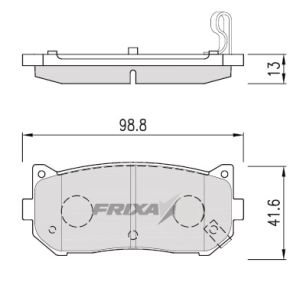 Изображение 1, FPK04R Колодки тормозные KIA Spectra,  Clarus,  Clarus 2 задние (4шт.) FRIXA