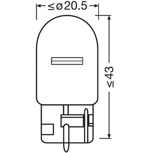 Изображение 5, 7504 Лампа 12V WY21W W3x16d желтая OSRAM