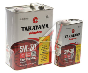 Изображение 1, 101942 Масло моторное Adaptec SP/GF-6A 5W30 синт.4+1л TAKAYAMA