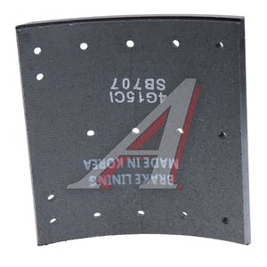 Изображение 2, SL163 Накладка тормозной колодки DAEWOO Novus задняя (шир.203мм, 16отв.) SANGSIN