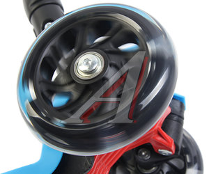 Изображение 3, BQ-MG003-1 BLUE Самокат 3-х колесный (колесо 125мм) до 60кг светящиеся колеса пластик/алюминий голубой