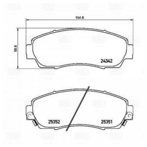 Изображение 3, PF4226 Колодки тормозные HONDA CR-V (07-12) передние (4шт.) TRIALLI