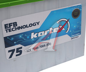 Изображение 2, 6СТ75(0) SMF570501 (D26) Аккумулятор KORTEX EFB ASIA 75А/ч обратная полярность