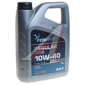 Изображение 1, 11322 Масло моторное REINWELL REGULAR 3200 10W40 п/синт. A3/B4 4л