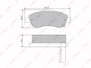 Изображение 1, BD3418 Колодки тормозные HONDA CR-V 3 (07-) передние (4шт.) LYNX