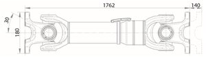 Изображение 1, TD35.6502 Вал карданный КАМАЗ заднего моста L=1762мм ROSTAR