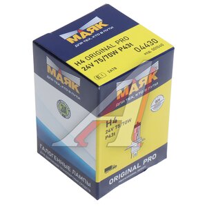 Изображение 3, 04430 Лампа 24V H4 75/70W P43t Original Pro OEM МАЯК