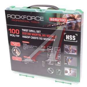 Изображение 3, RF-924U100 Набор сверл по металлу HSS (100шт.) в кейсе ROCKFORCE