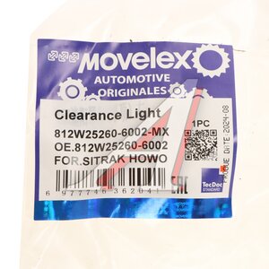 Изображение 5, 812W252606002-MX Фонарь габаритный SITRAK HOWO правый передний MOVELEX