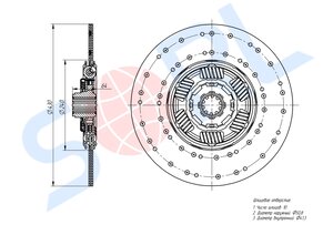 Изображение 2, 1600102013 Диск сцепления МАЗ-5516, MAN MFZ-430 SORL
