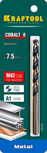 Изображение 4, 29656-7.5 Сверло по металлу 7.5х109мм HSS Cobalt KRAFTOOL