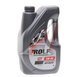 Изображение 1, 322436 Масло моторное GT SN/CF 5W40 синт 4л ROLF