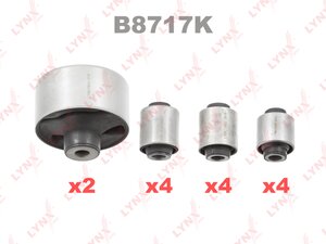 Изображение 1, B8717K Сайлентблок MITSUBISHI Lancer (03-) рычагов подвески задней (комплект 14шт.) LYNX