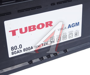 Изображение 2, 6СТ80(0) Аккумулятор TUBOR AGM 80А/ч обратная полярность