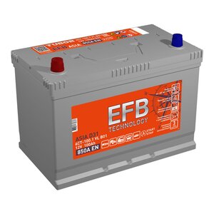 Изображение 1, 6СТ100(1) D31R Аккумулятор TUBOR Asia EFB 100А/ч