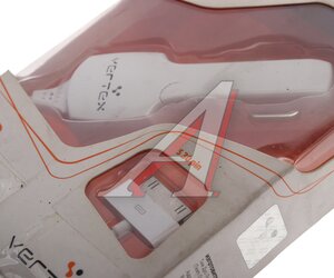 Изображение 3, Slim Line 2100 белое Устройство зарядное в прикуриватель 12V кабель iPhone (-4) VERTEX