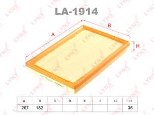 Изображение 1, LA1914 Фильтр воздушный TOYOTA Rav 4, Camry (12-) LYNX