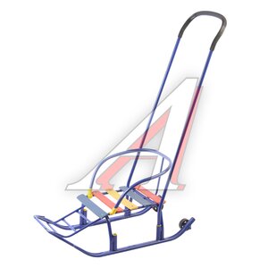 Изображение 2, Метеор-3005 Санки металлические (с колесиками) 5+ Мишутка