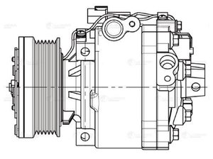 Изображение 4, LCAC1162 Компрессор MITSUBISHI Outlander XL кондиционера LUZAR