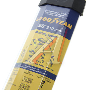 Изображение 2, GY000420 Щетка стеклоочистителя 510мм бескаркасная Multiclip Frameless GOODYEAR