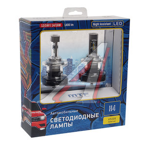 Изображение 1, NAH04K4 Лампа светодиодная 12V H4 P43t бокс (2шт.) MTF