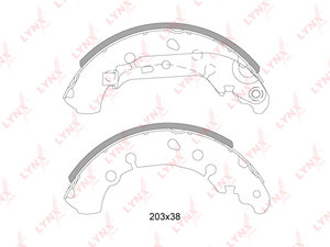 Изображение 1, BS7527 Колодки тормозные TOYOTA Yaris (06-11) задние барабанные (4шт.) LYNX