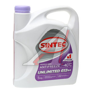 Изображение 1, 990566 Антифриз фиолетовый -40C 5кг G12++ Unlimited SINTEC