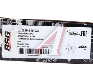 Изображение 6, BSG30210030 Диск тормозной FORD Transit (14-) задний (1шт.) BSG