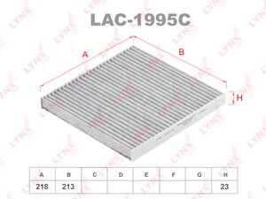 Изображение 1, LAC1995C Фильтр воздушный салона FAW Bestune T77 (21-) угольный LYNX