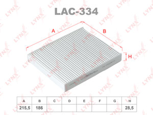 Изображение 1, LAC334 Фильтр воздушный салона TOYOTA Hilux (15-) LYNX