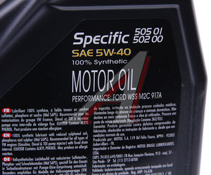 Изображение 3, 101575 Масло моторное SPECIFIC 505.01 5W40 синт.5л MOTUL