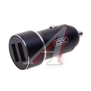 Изображение 1, CC53 Black Устройство зарядное в прикуриватель 2USB 12V черное XO