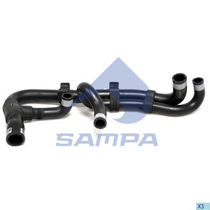 Изображение 2, 040.431 Патрубок SCANIA отопителя SAMPA