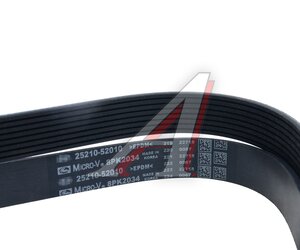 Изображение 3, 25210-52010 Ремень приводной поликлиновой 8PK2034 HYUNDAI HD120 дв.D6GA (с кондиционером) OE