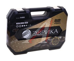 Изображение 5, EU-82LE Набор инструментов 82 предмета слесарно-монтажный 1/4", 1/2" 6-ти гран. ЭВРИКА