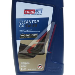 Изображение 2, 220001 Масло моторное CLEANTEC C4 5W30 синт.1л EUROLUB
