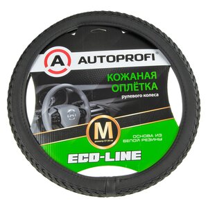 Изображение 3, AP-810 BK (M) Оплетка руля (M) 37-39см черная натуральная кожа AUTOPROFI
