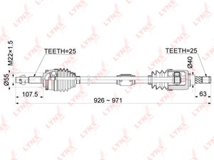 Изображение 3, CD1100A Привод NISSAN Almera колеса переднего правый в сборе LYNX